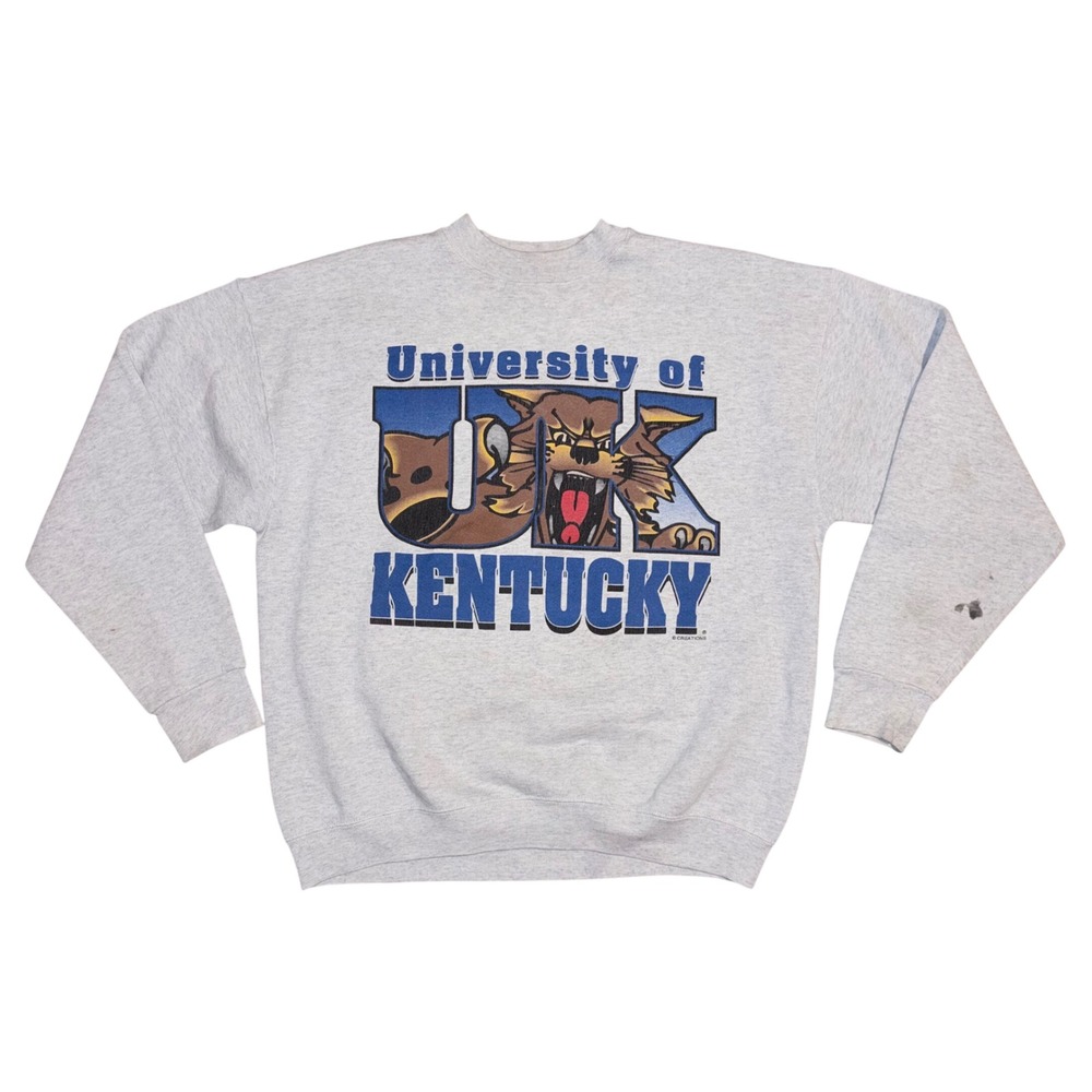 Vintage University of Kentucky UK Wildcats Sweatshirt XL Gray Fruit of the Loom